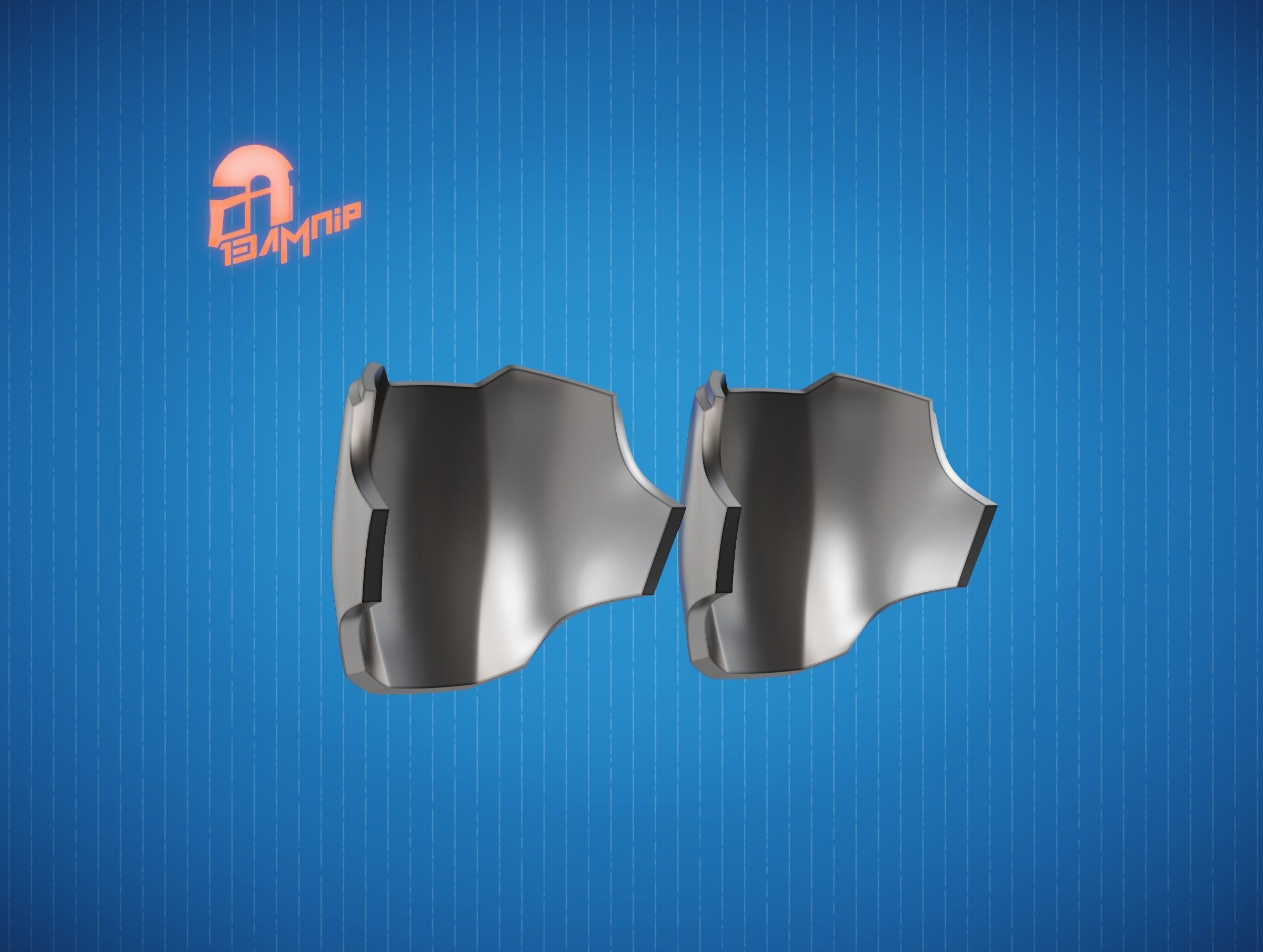 Custom Mandalorian knee Armor 3D print model_7