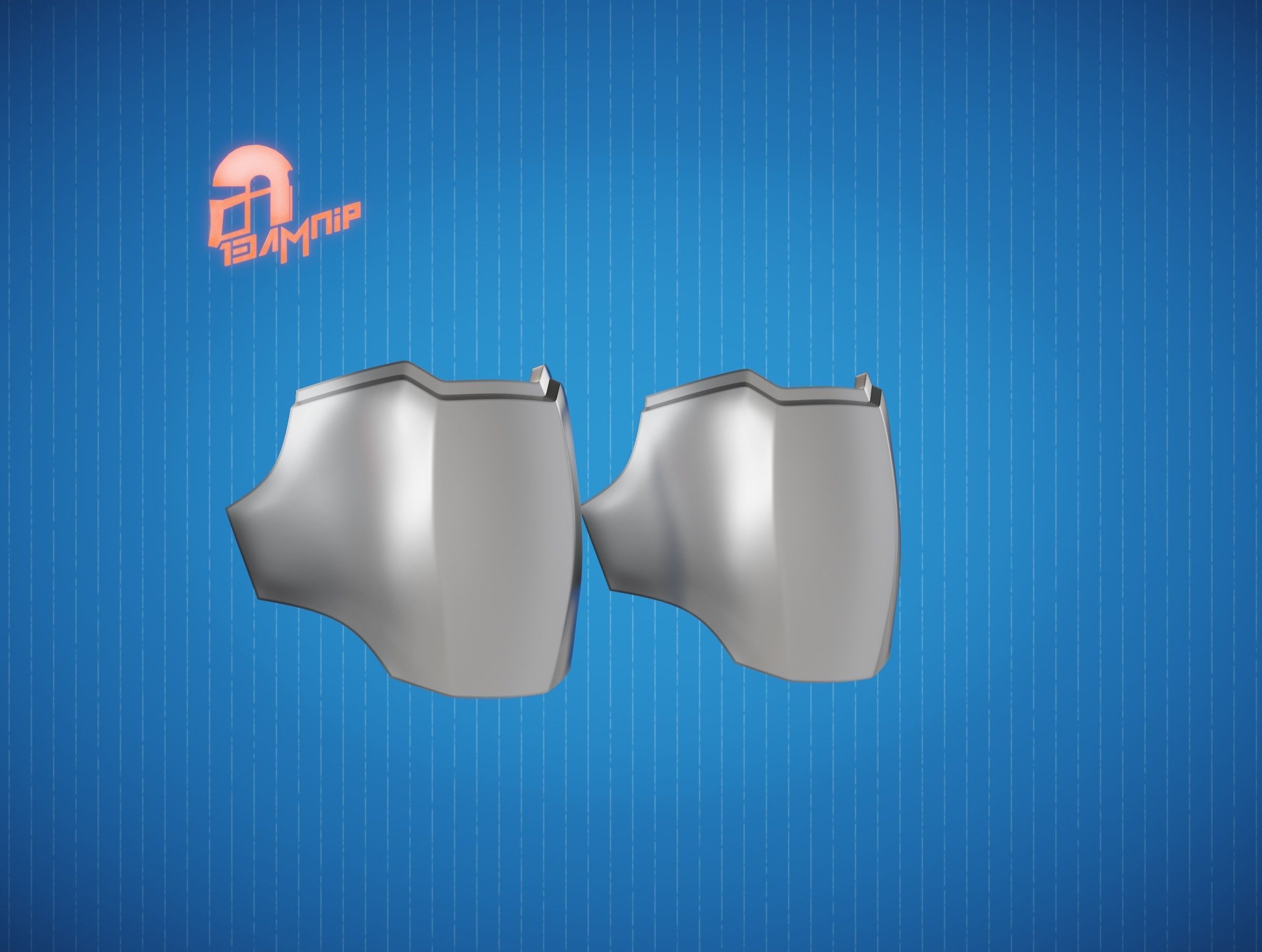 Custom Mandalorian knee Armor 3D print model_12