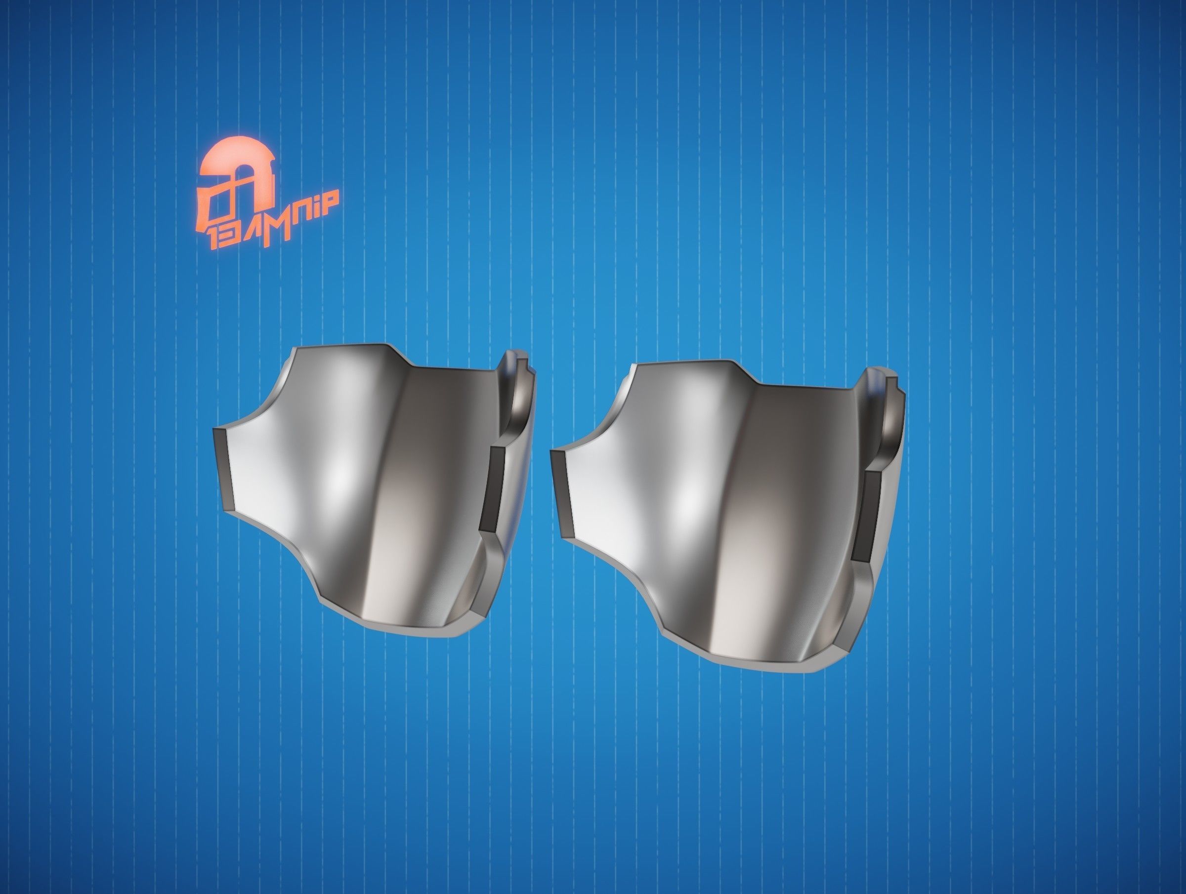 Custom Mandalorian knee Armor 3D print model_23