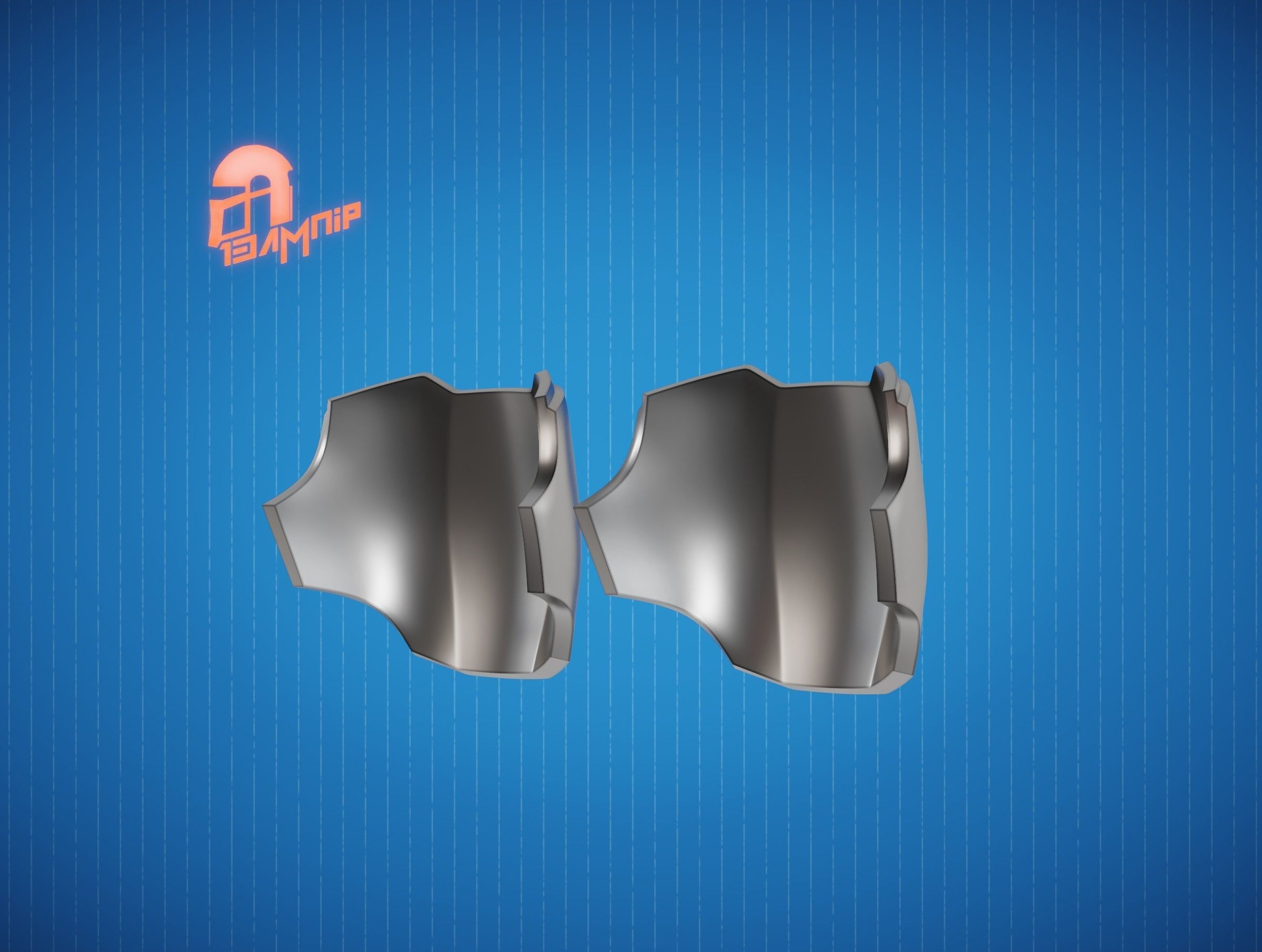 Custom Mandalorian knee Armor 3D print model_10