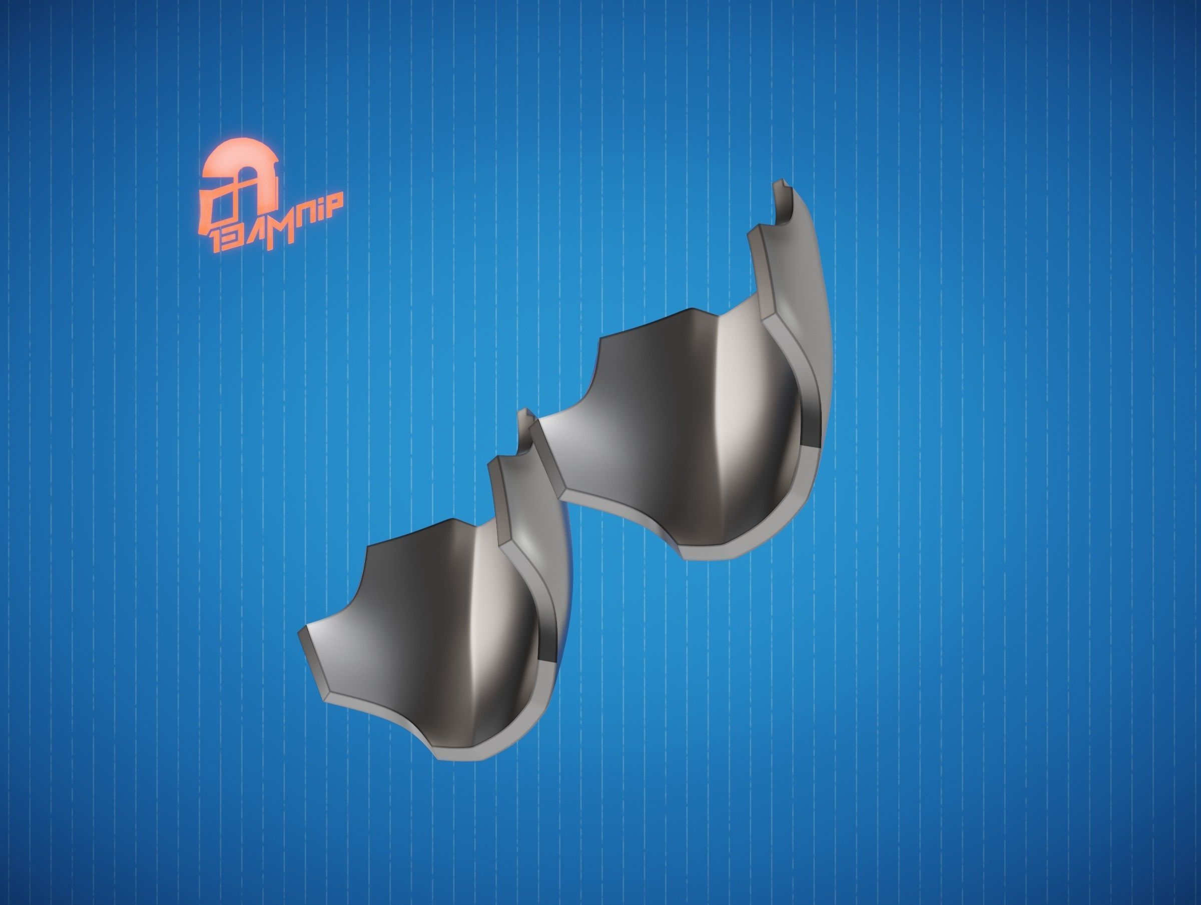 Custom Mandalorian knee Armor 3D print model_25