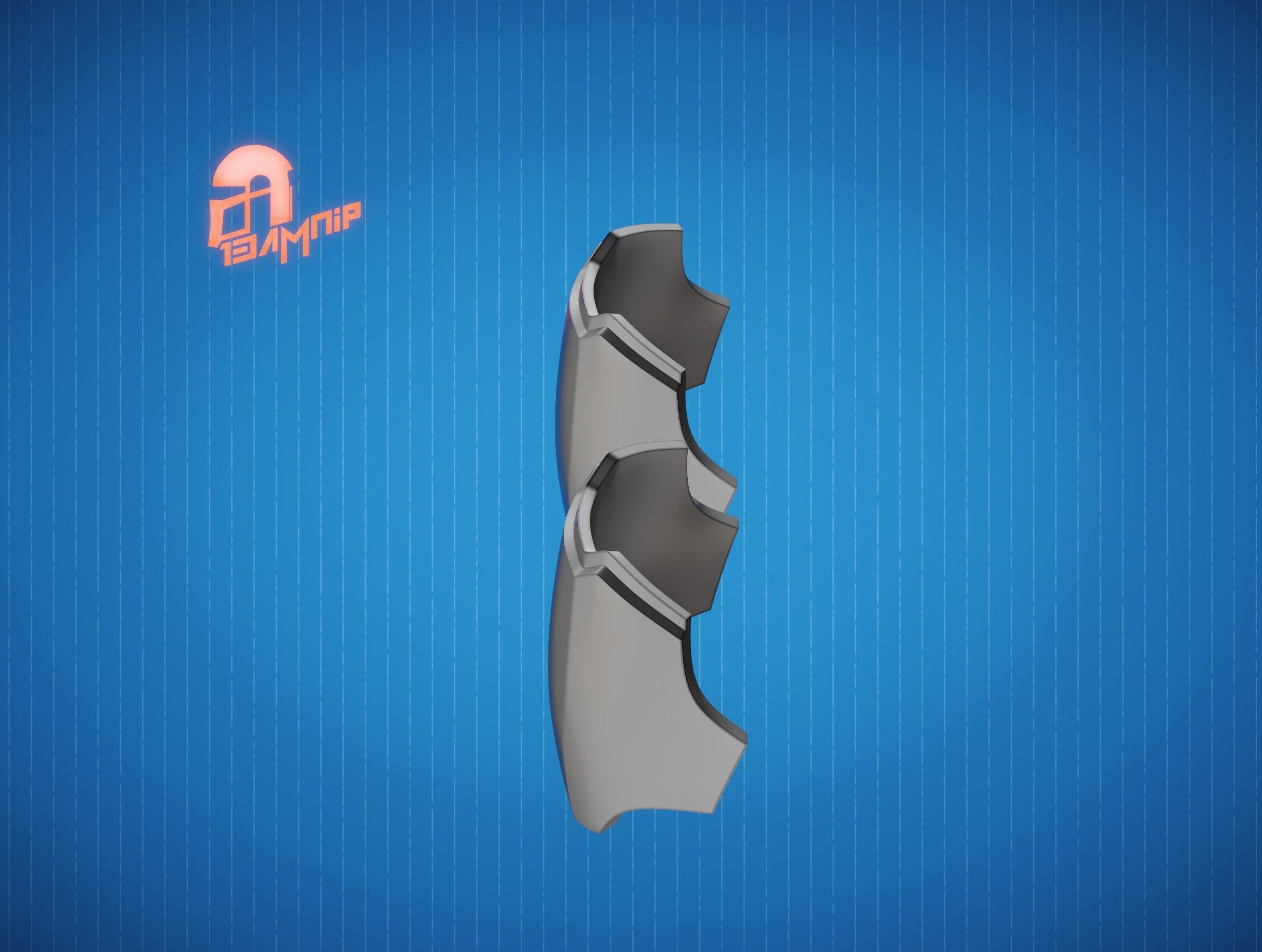 Custom Mandalorian knee Armor 3D print model_5