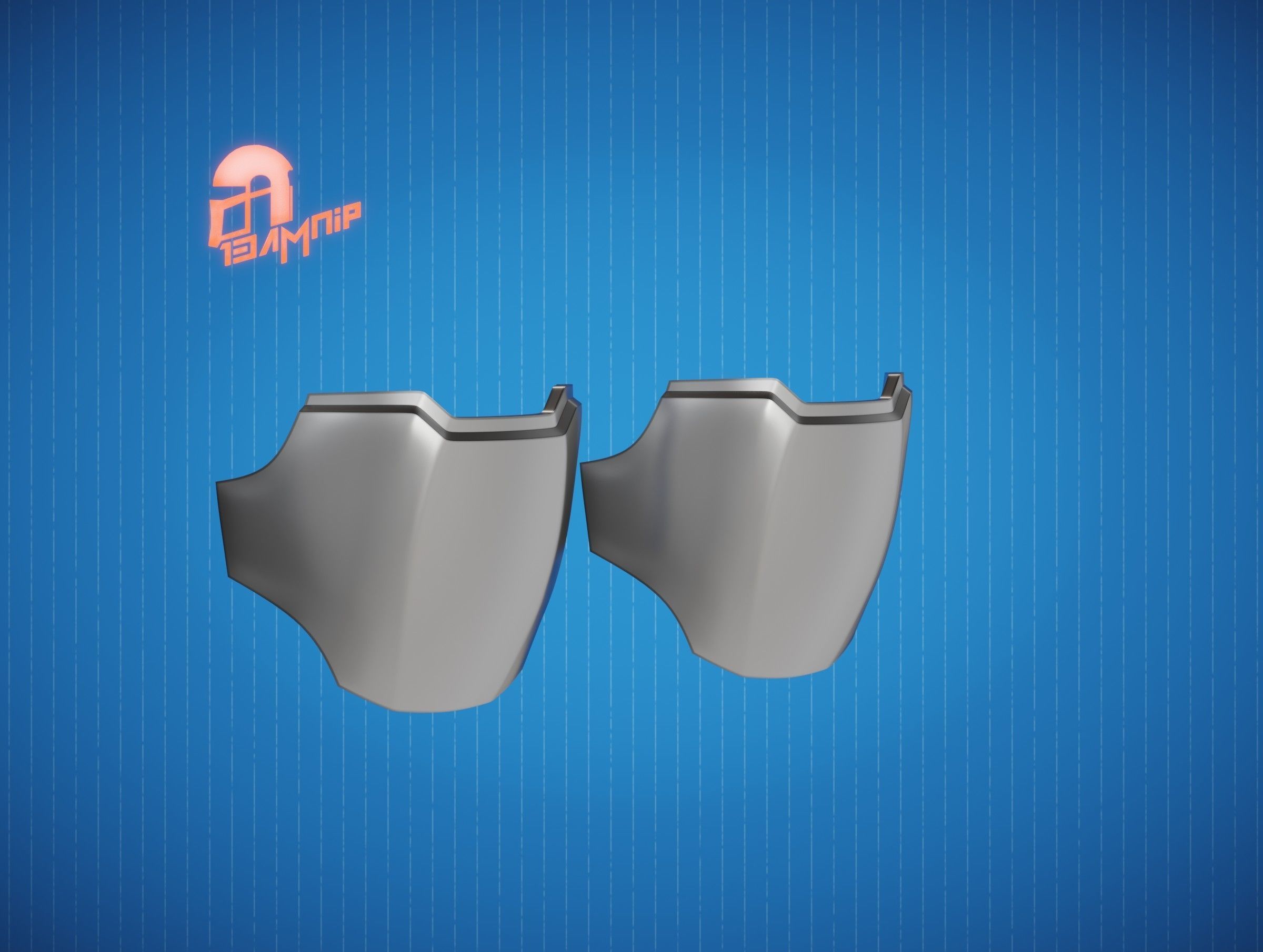 Custom Mandalorian knee Armor 3D print model_22