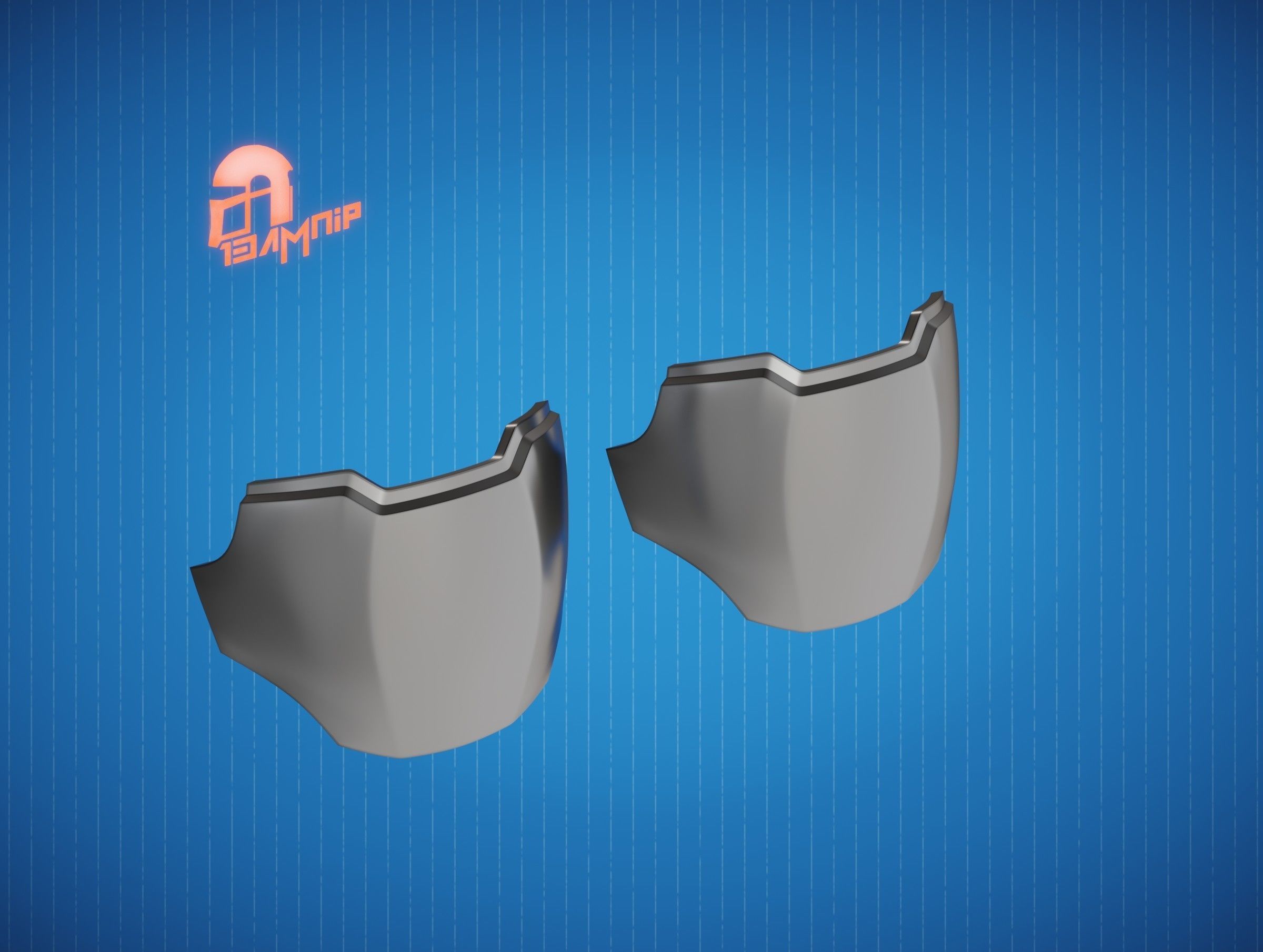 Custom Mandalorian knee Armor 3D print model_13