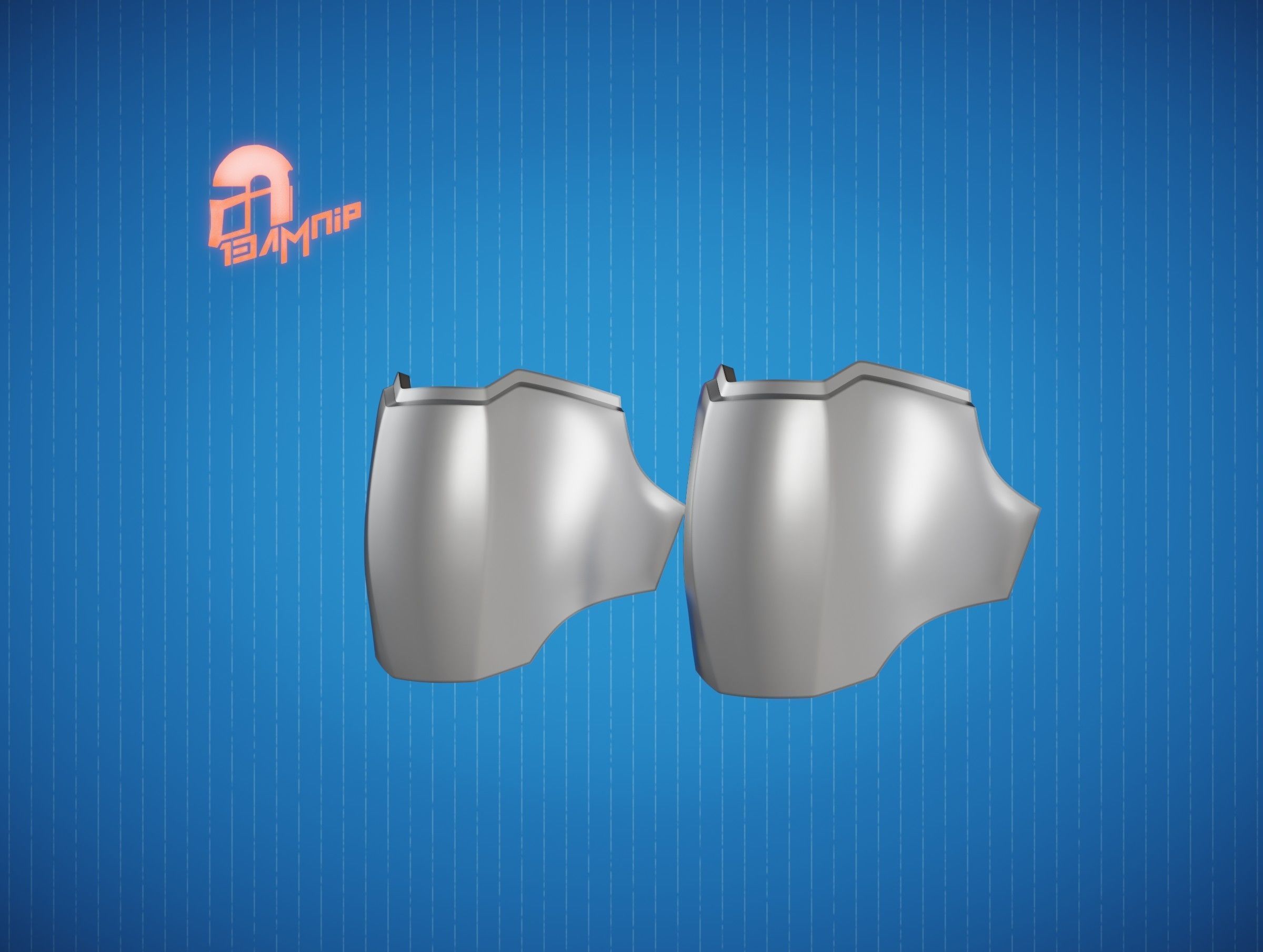 Custom Mandalorian knee Armor 3D print model_14