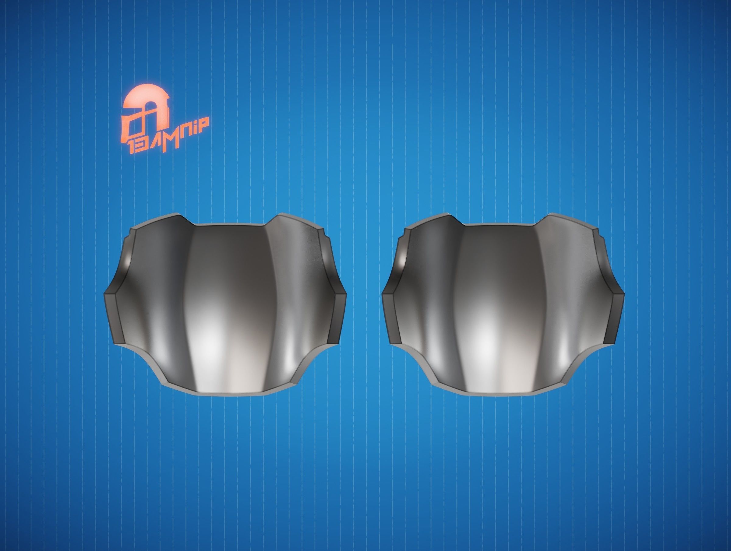 Custom Mandalorian knee Armor 3D print model_9