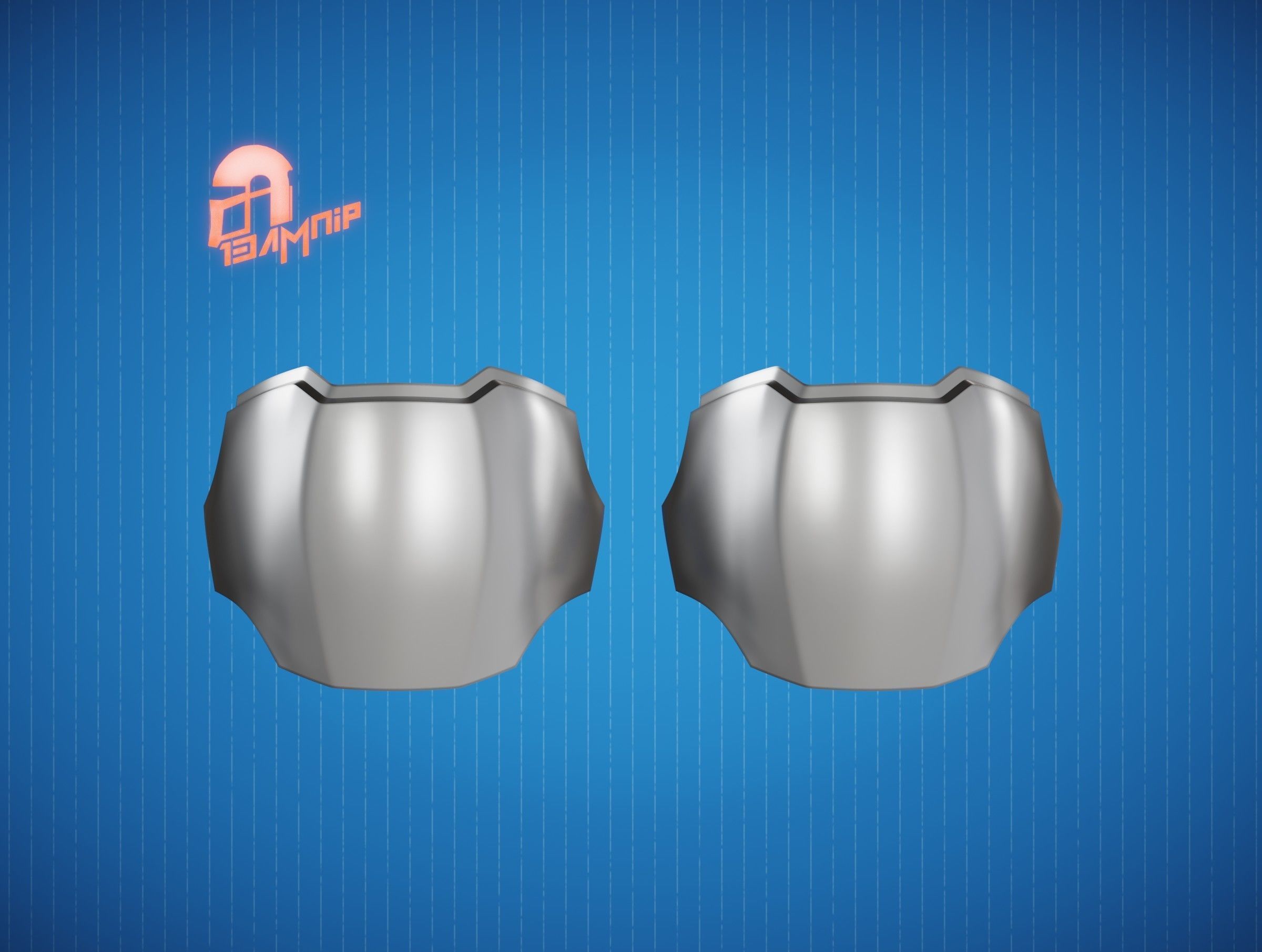 Custom Mandalorian knee Armor 3D print model_1