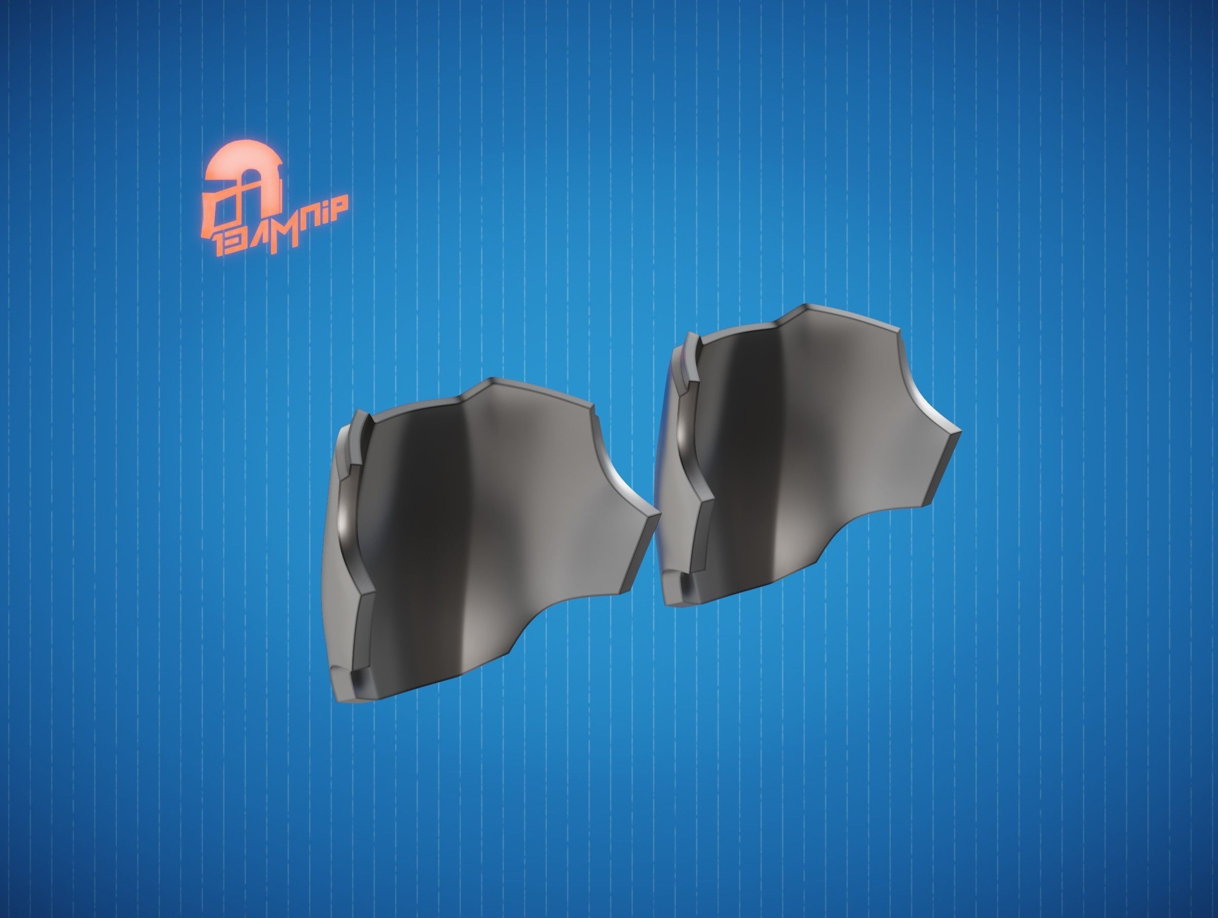 Custom Mandalorian knee Armor 3D print model_8