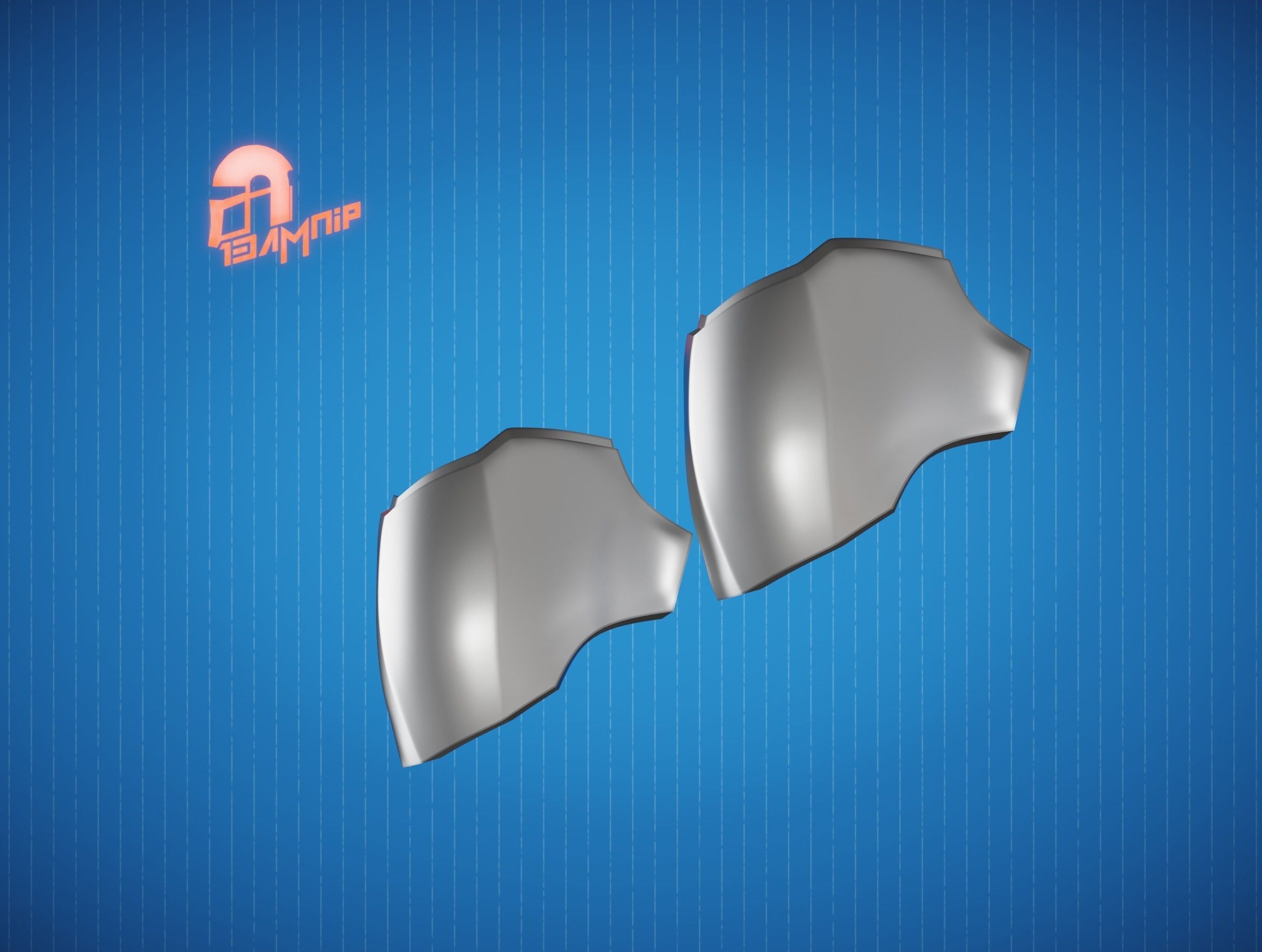 Custom Mandalorian knee Armor 3D print model_26