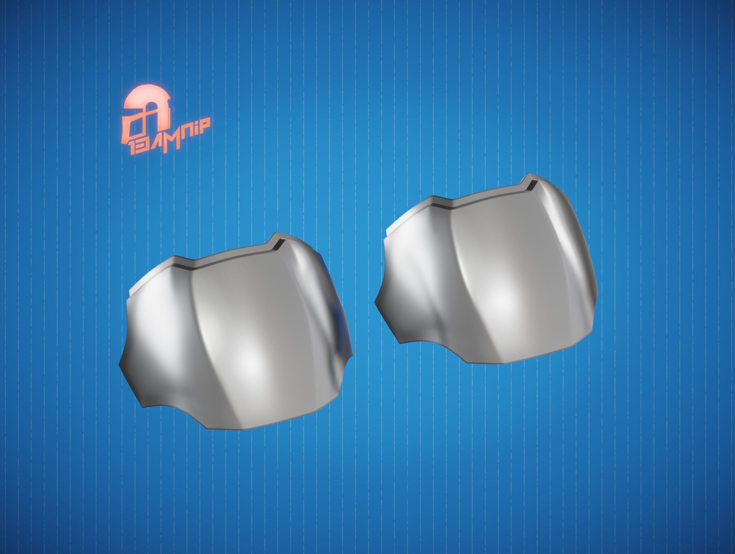 Custom Mandalorian knee Armor 3D print model_21