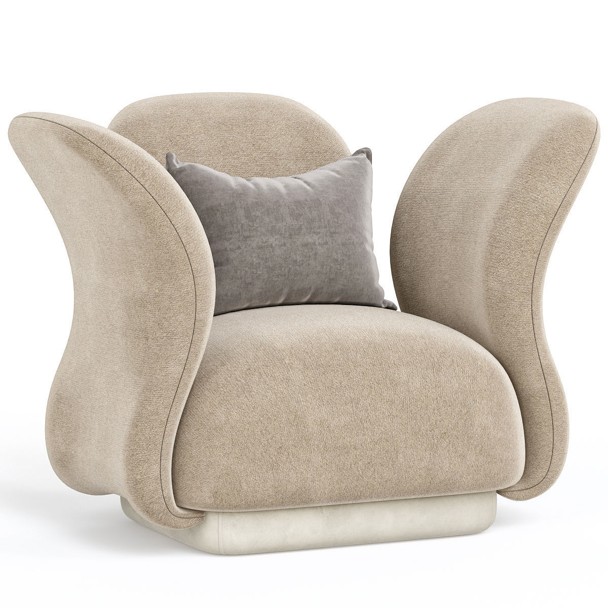 Pierre Paulin armchair 3d model Low-poly 3D model_1