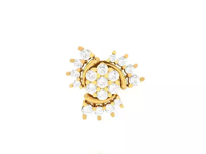 Women Earring 3dm STL OBJ FBX Render Details