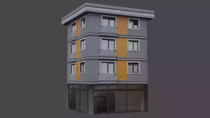 Architectural Building-10 Low-poly 3D model