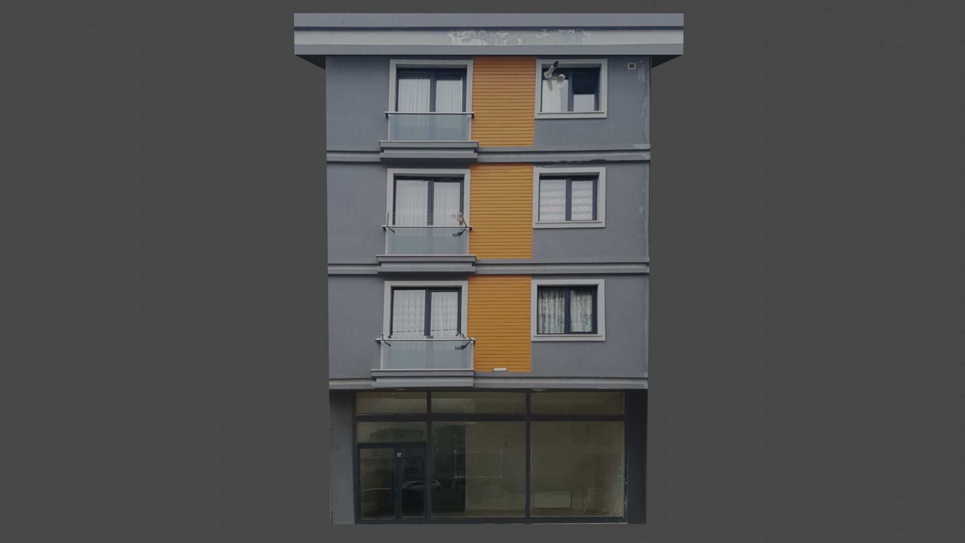 Architectural Building-10 Low-poly 3D model_2