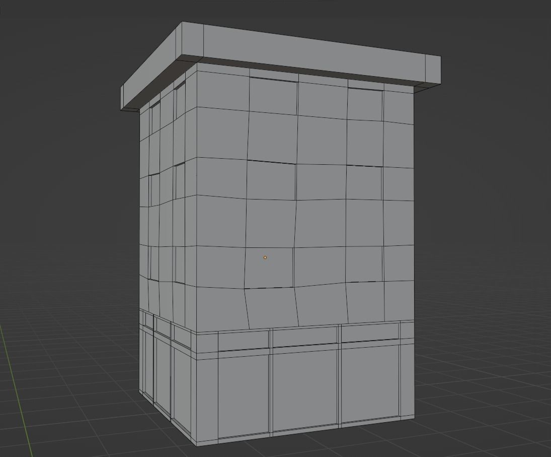 Architectural Building-10 Low-poly 3D model_5