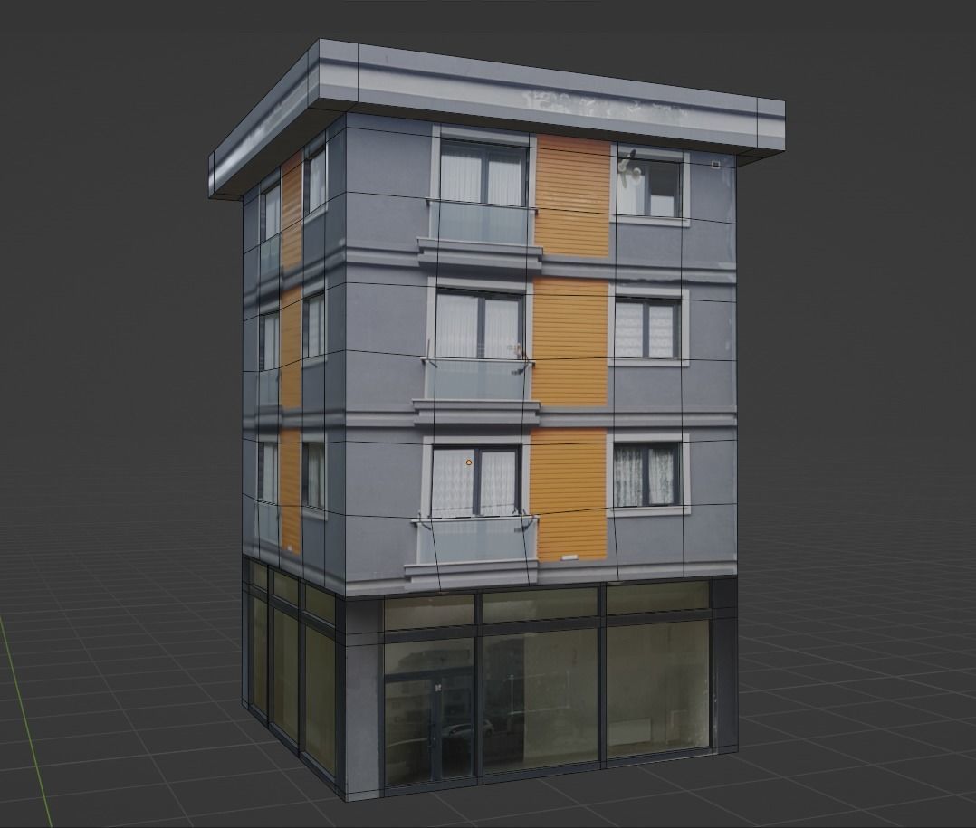 Architectural Building-10 Low-poly 3D model_4