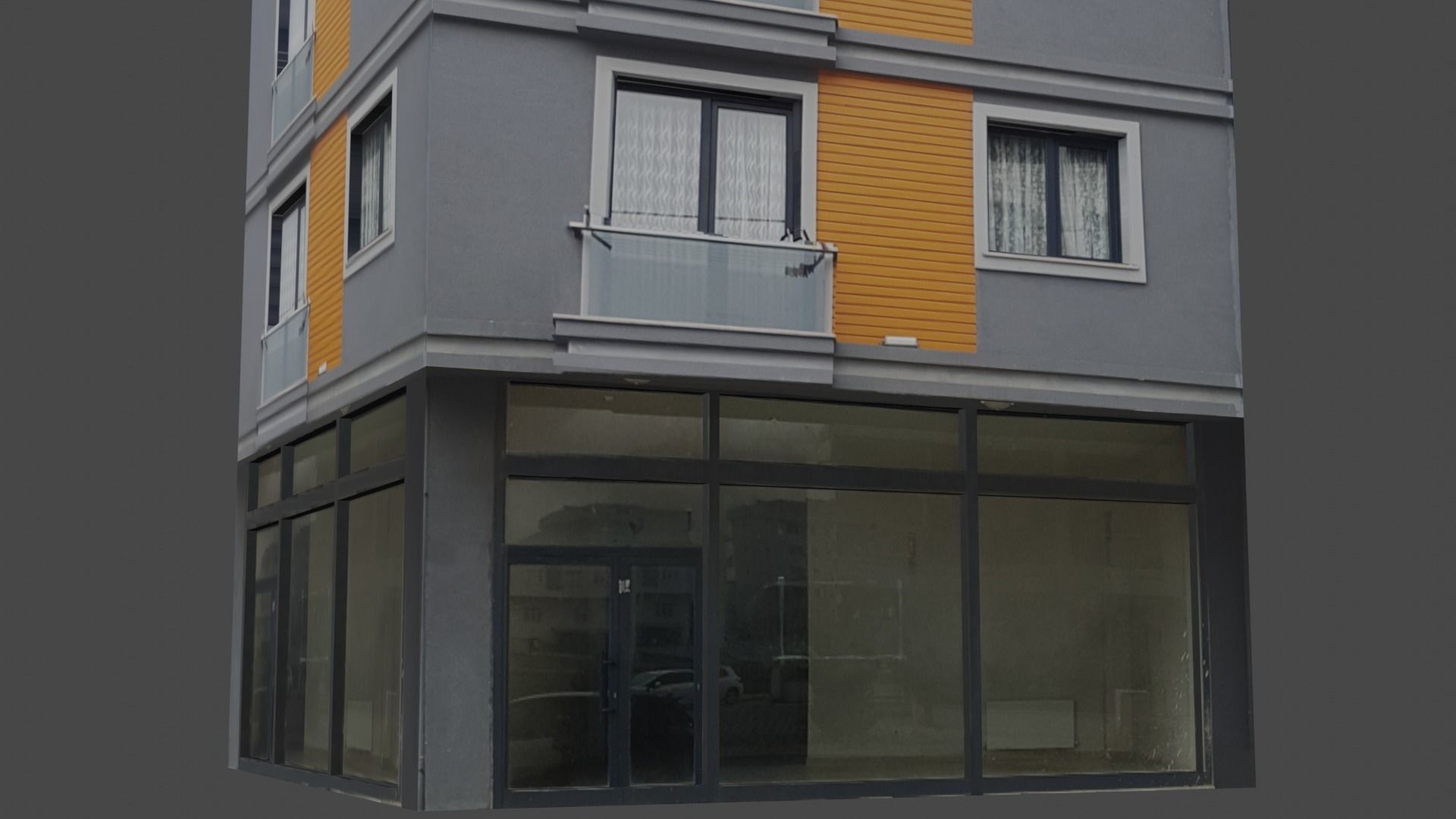 Architectural Building-10 Low-poly 3D model_3