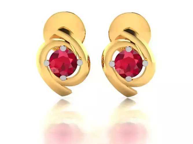 Women Earring 3dm STL OBJ FBX Render Details