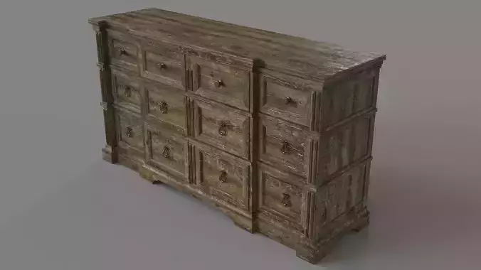 Bedroom La Grange Rolling Hill Nine-Drawer Dresser 3D model
