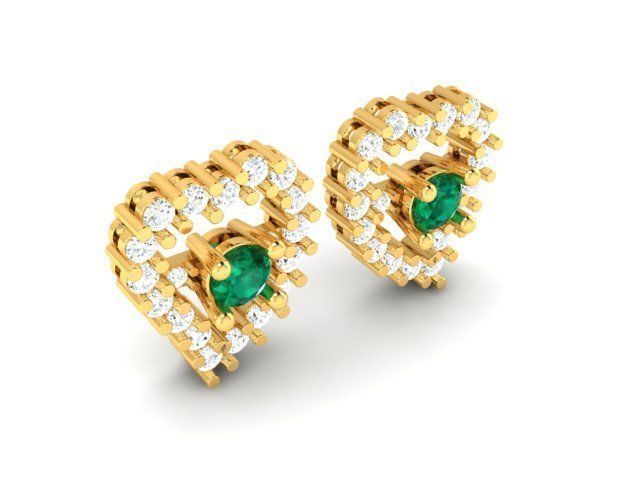 Women Heart Earring 3dm STL OBJ FBX Render Details 3D print model_1