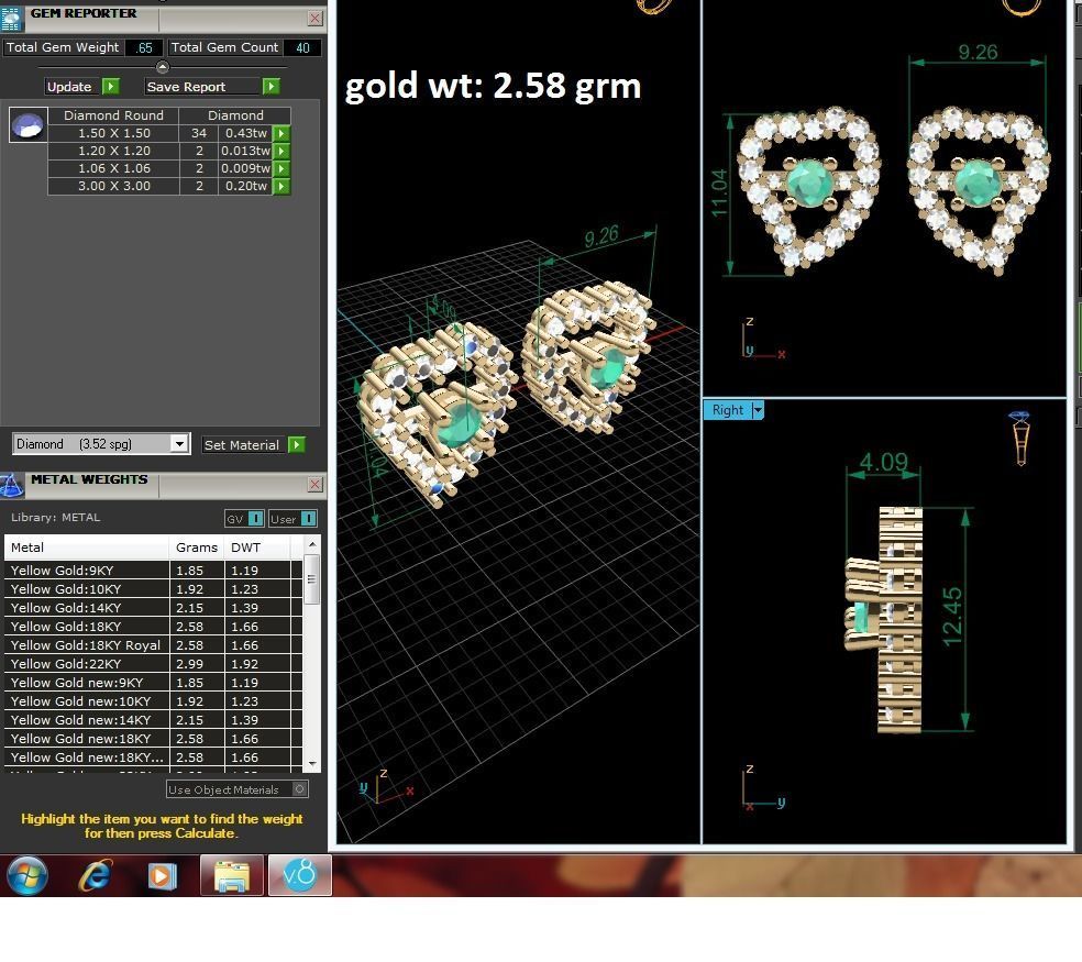 Women Heart Earring 3dm STL OBJ FBX Render Details 3D print model_6
