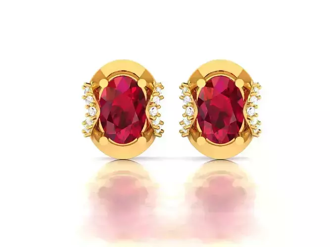 Women Earring 3dm STL OBJ FBX Render Details