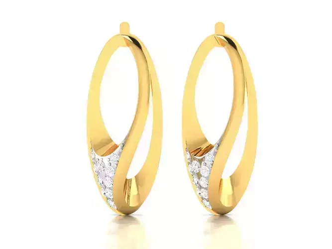 Women Earring 3dm STL OBJ FBX Render Details