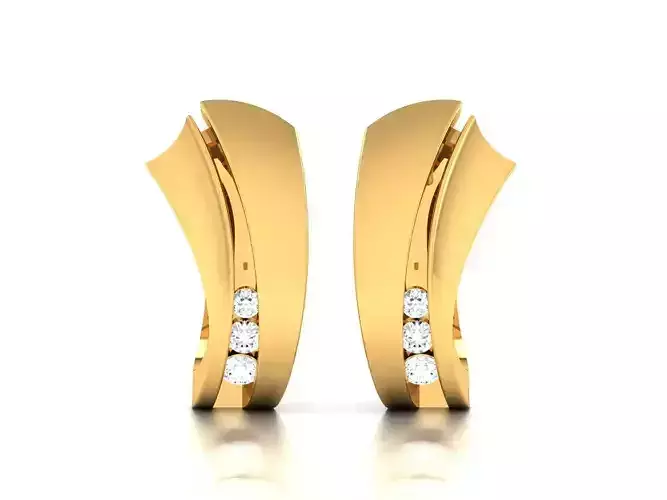 Women Earring 3dm STL OBJ FBX Render Details