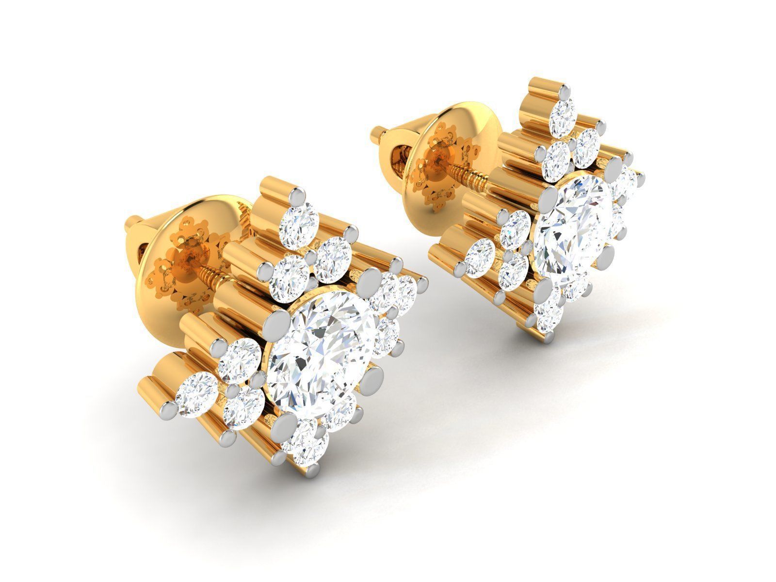 Women Earring 3dm STL OBJ FBX Render Details 3D print model_2