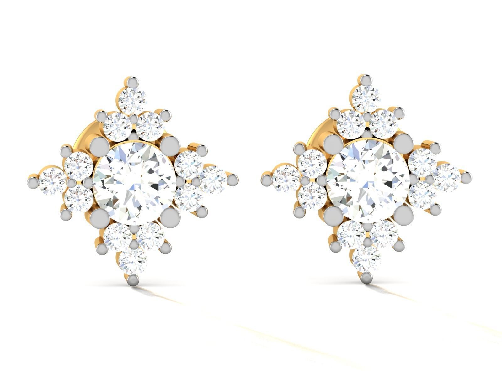 Women Earring 3dm STL OBJ FBX Render Details 3D print model_5