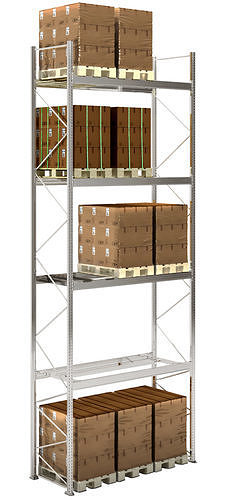 Heavy Duty Rack with stretched pallets  s 3D model