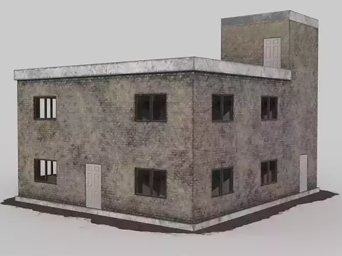 3D Low poly game asset Building