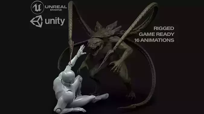Turtle Creature Low-poly 3D model