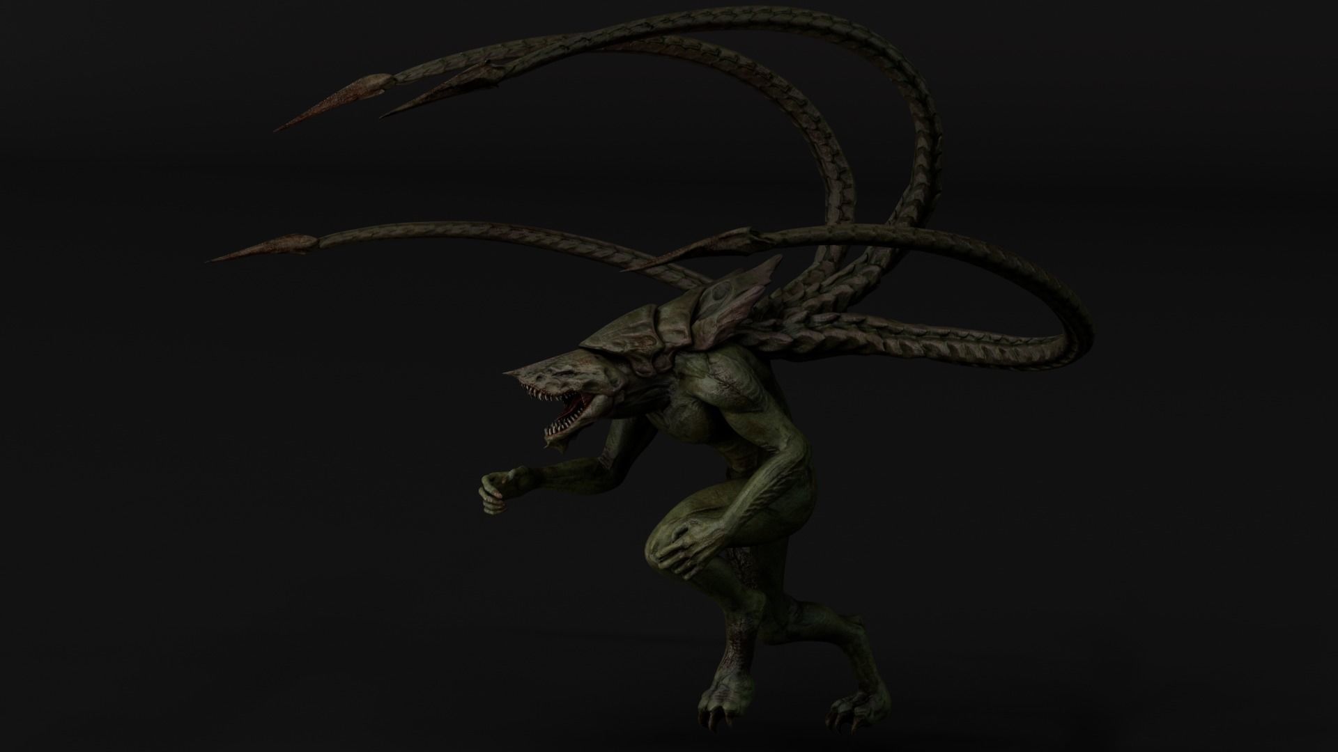 Turtle Creature Low-poly 3D model_5