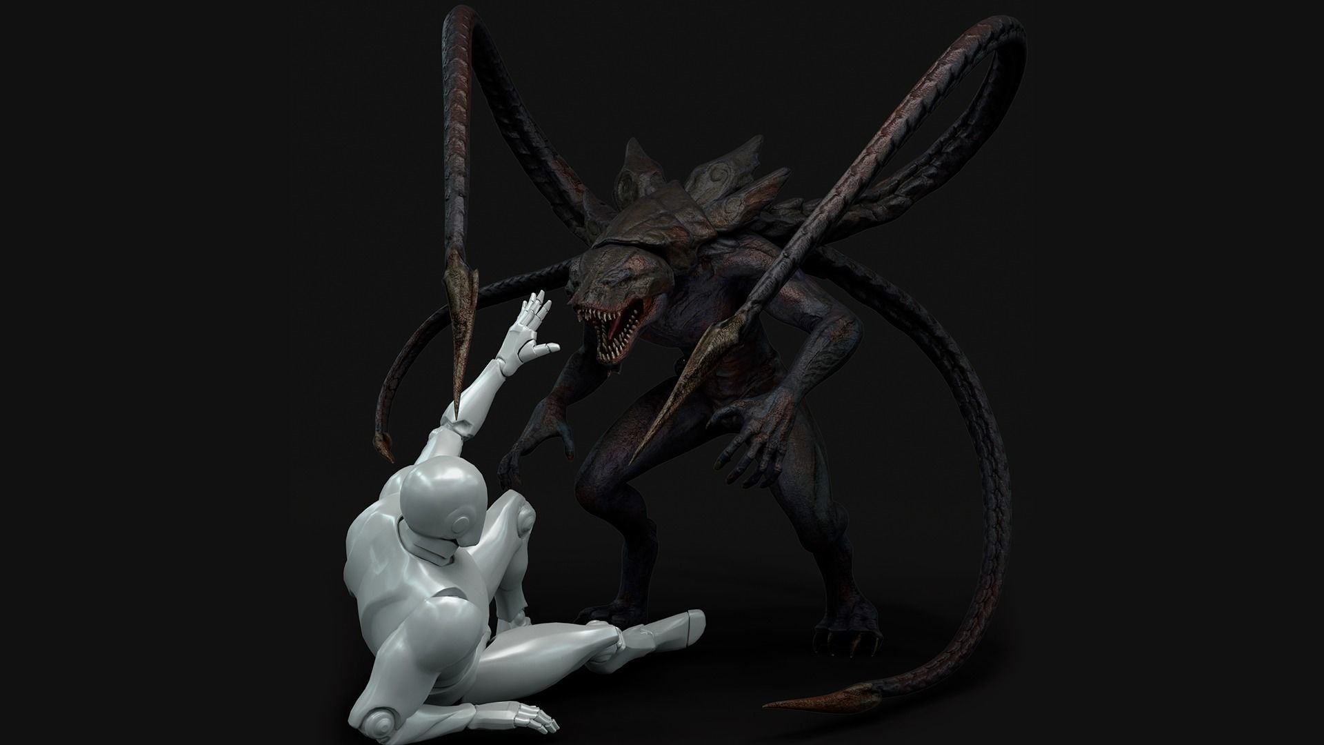 Turtle Creature Low-poly 3D model_9