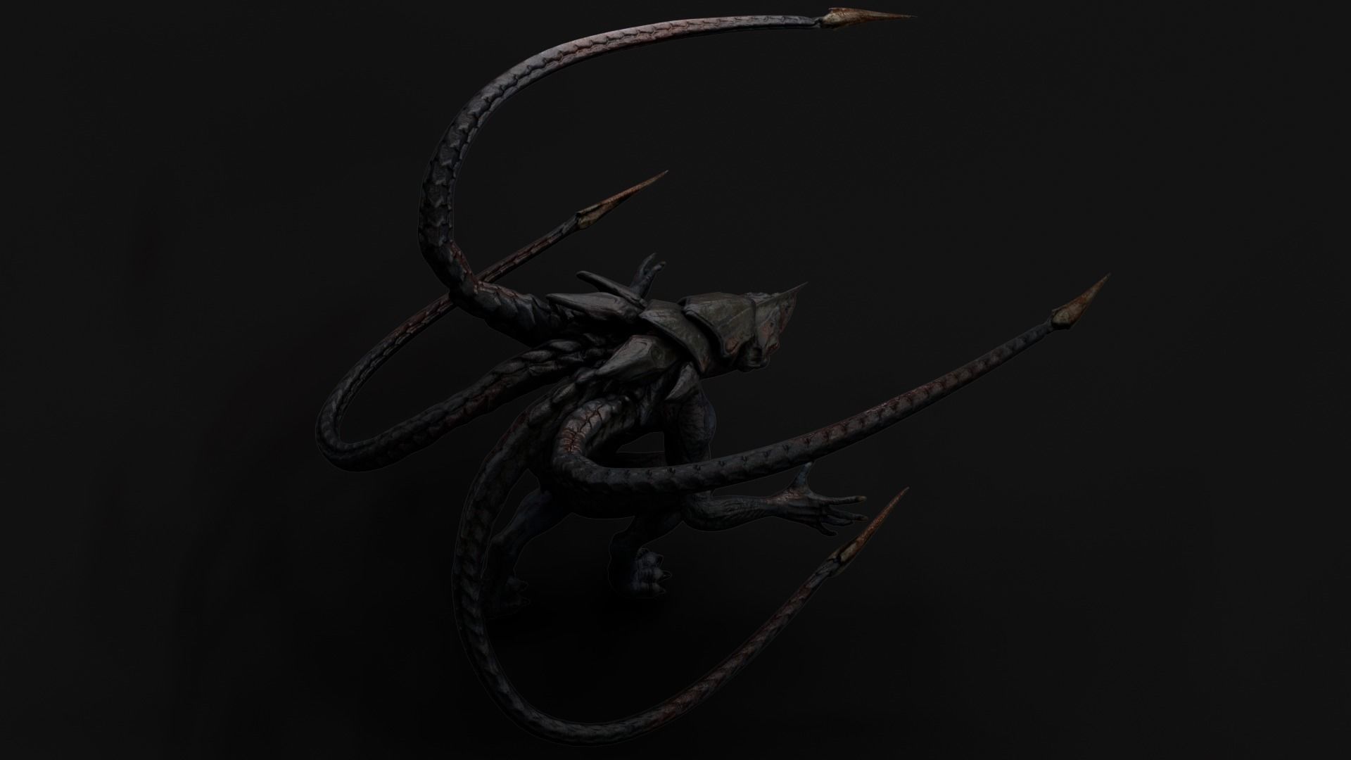 Turtle Creature Low-poly 3D model_11