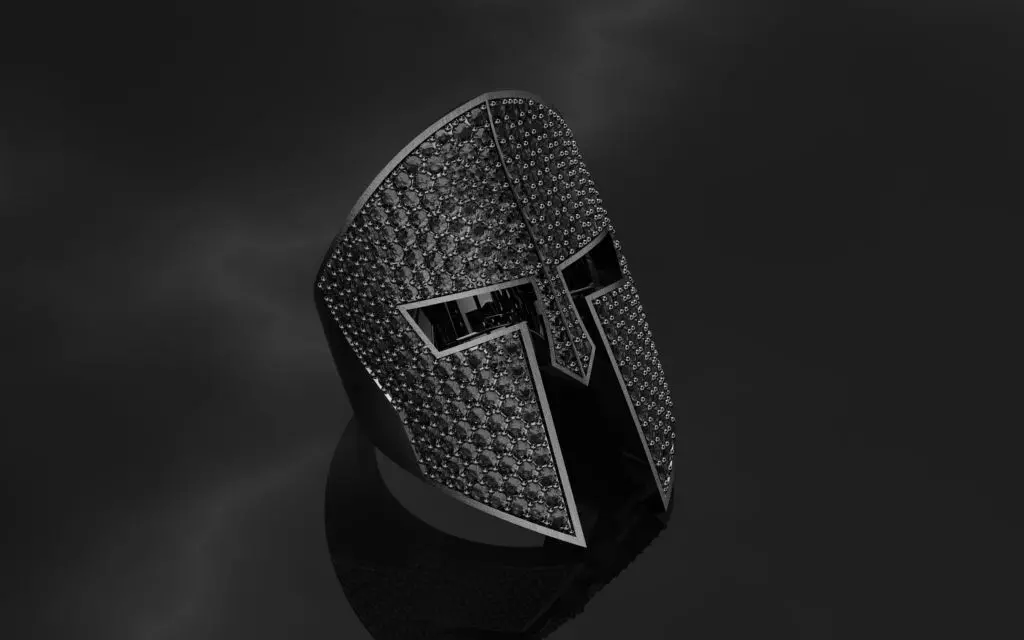 Spartan helmet Ring - Jewelry 3D - AN-513 3D print model