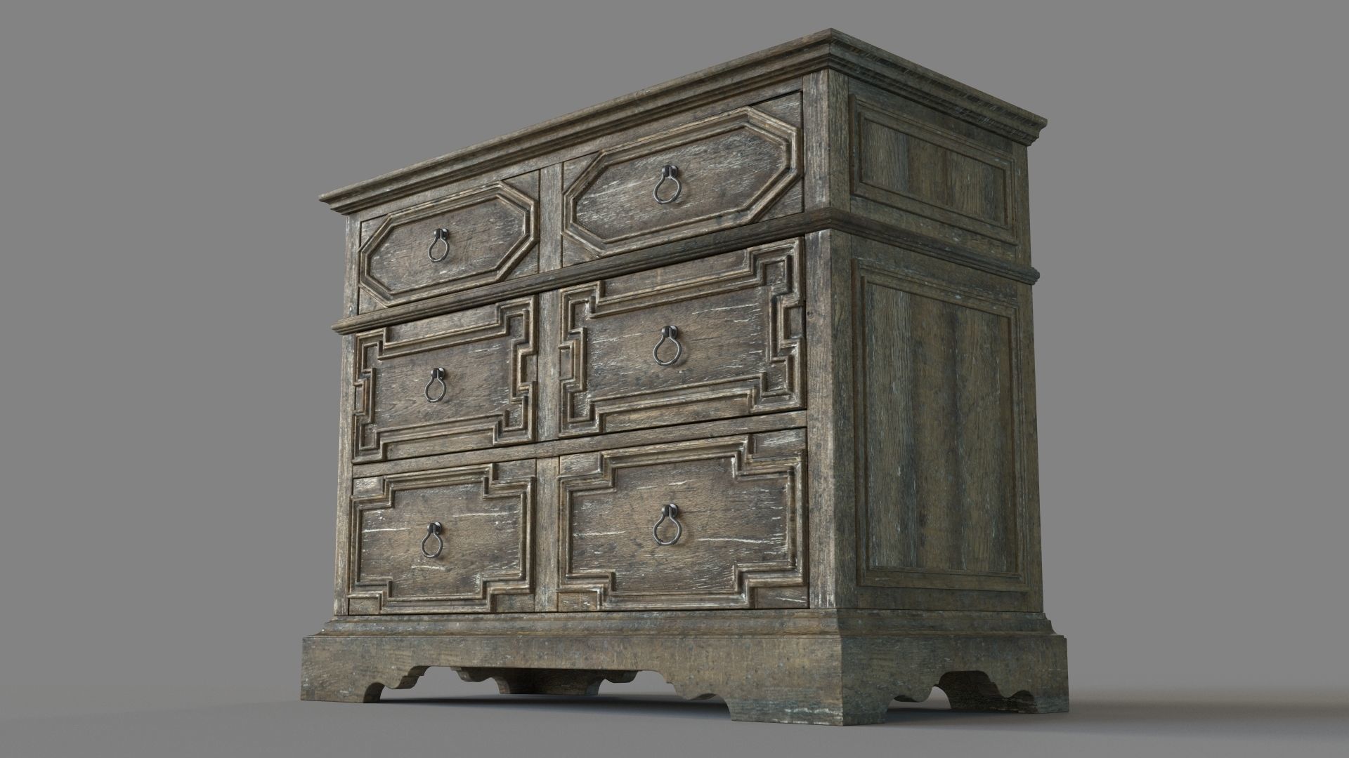 Bedroom La Grange Bridge Valley Bachelors Chest 3D model_4