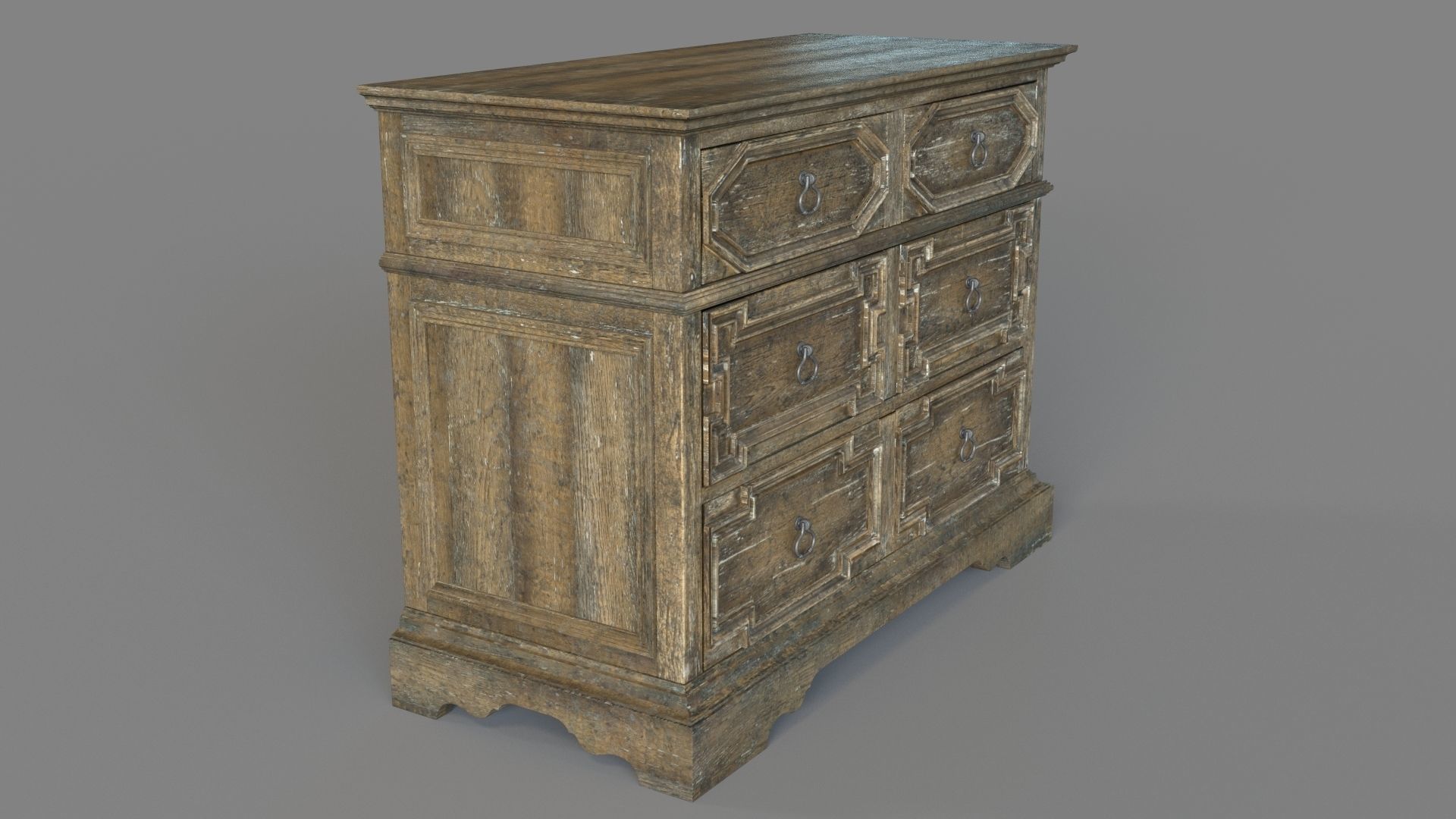 Bedroom La Grange Bridge Valley Bachelors Chest 3D model_2