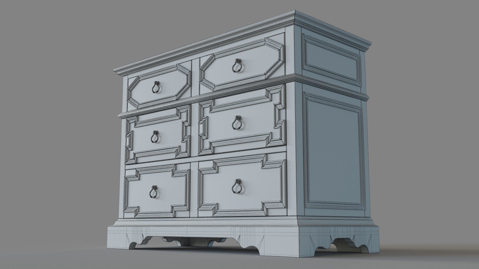 Bedroom La Grange Bridge Valley Bachelors Chest 3D model_5