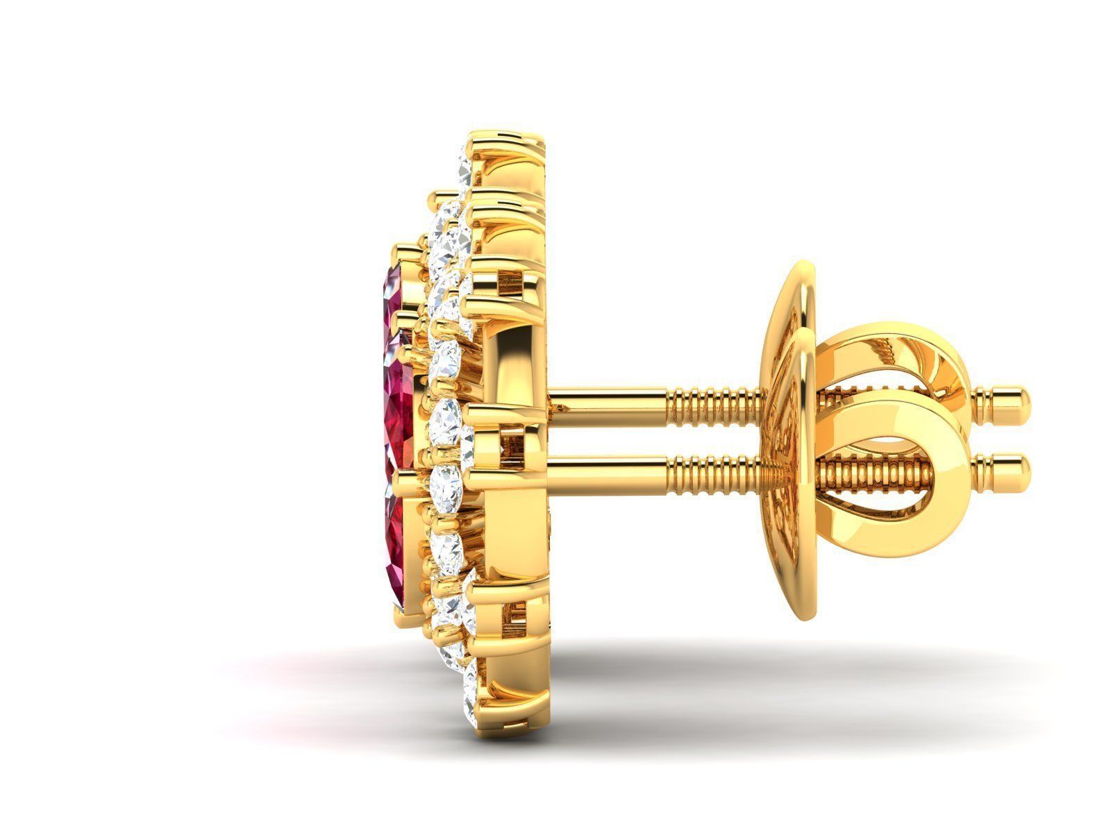 Women Earring 3dm STL OBJ FBX Render Details 3D print model_10