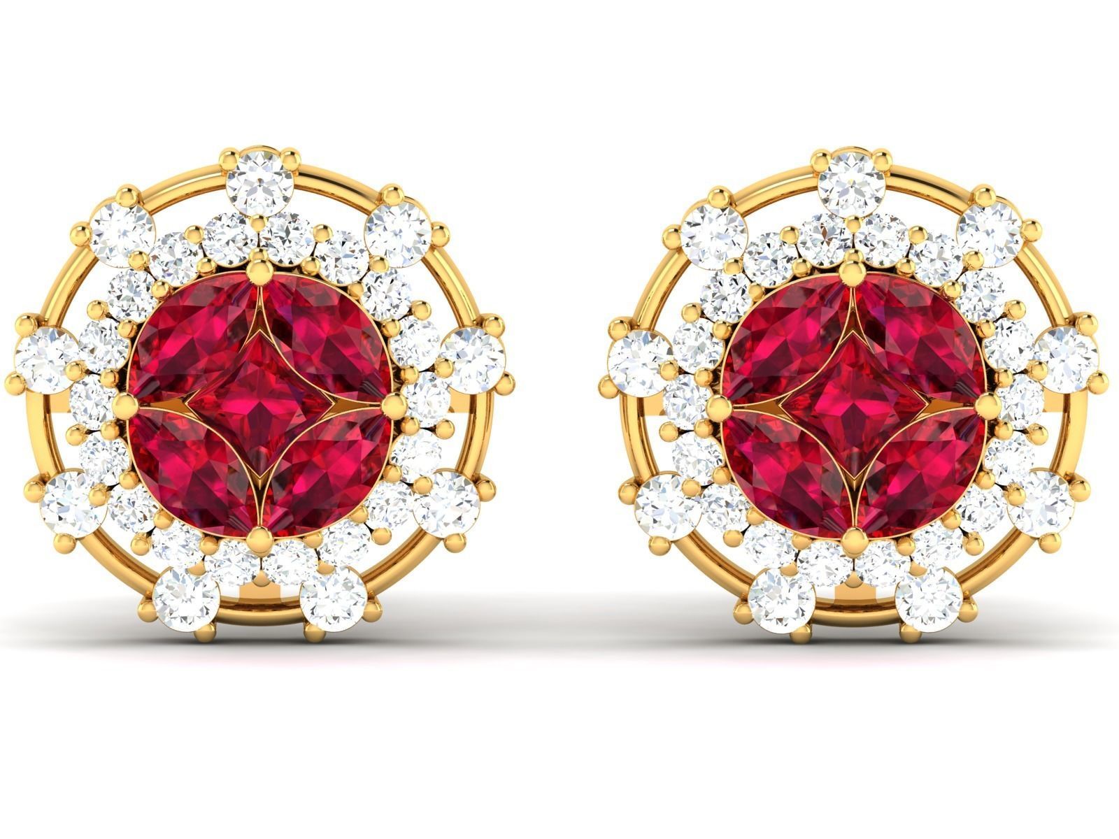 Women Earring 3dm STL OBJ FBX Render Details 3D print model_9