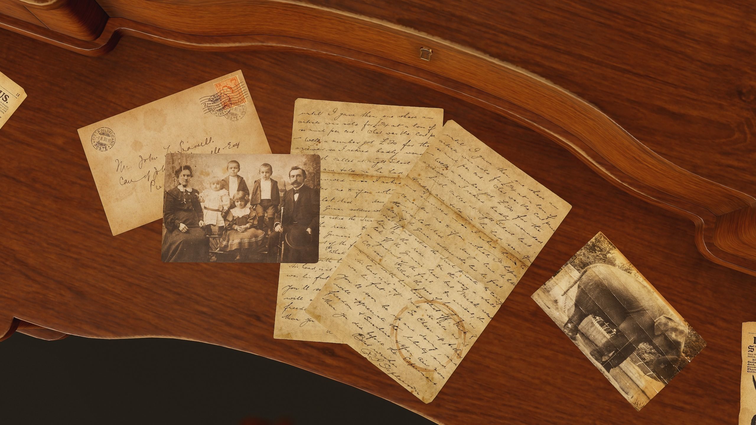 Vanity Table - PBR Game Ready Low-poly 3D model_6