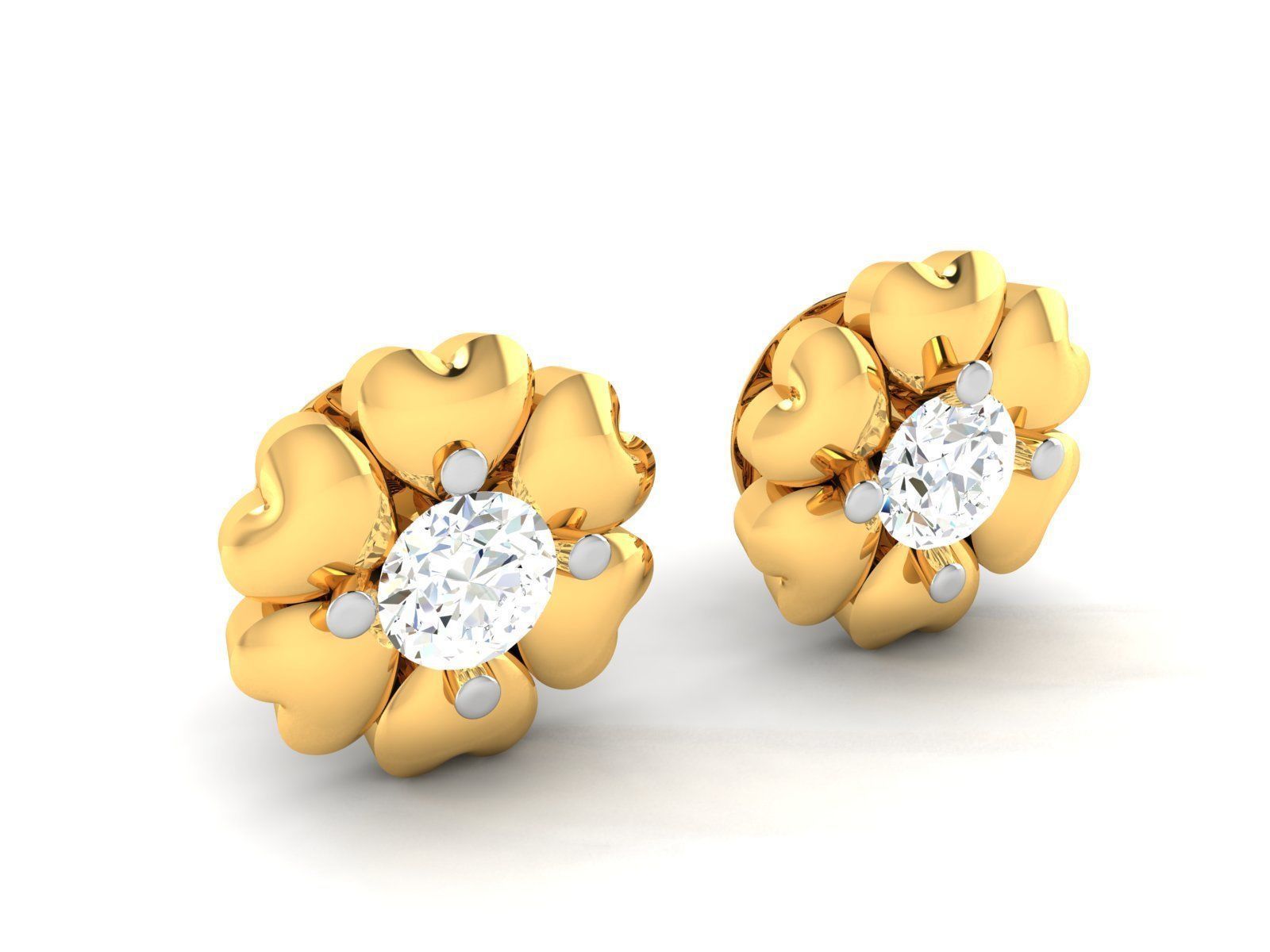 Women Heart Earring 3dm STL OBJ FBX Render Details 3D print model_2