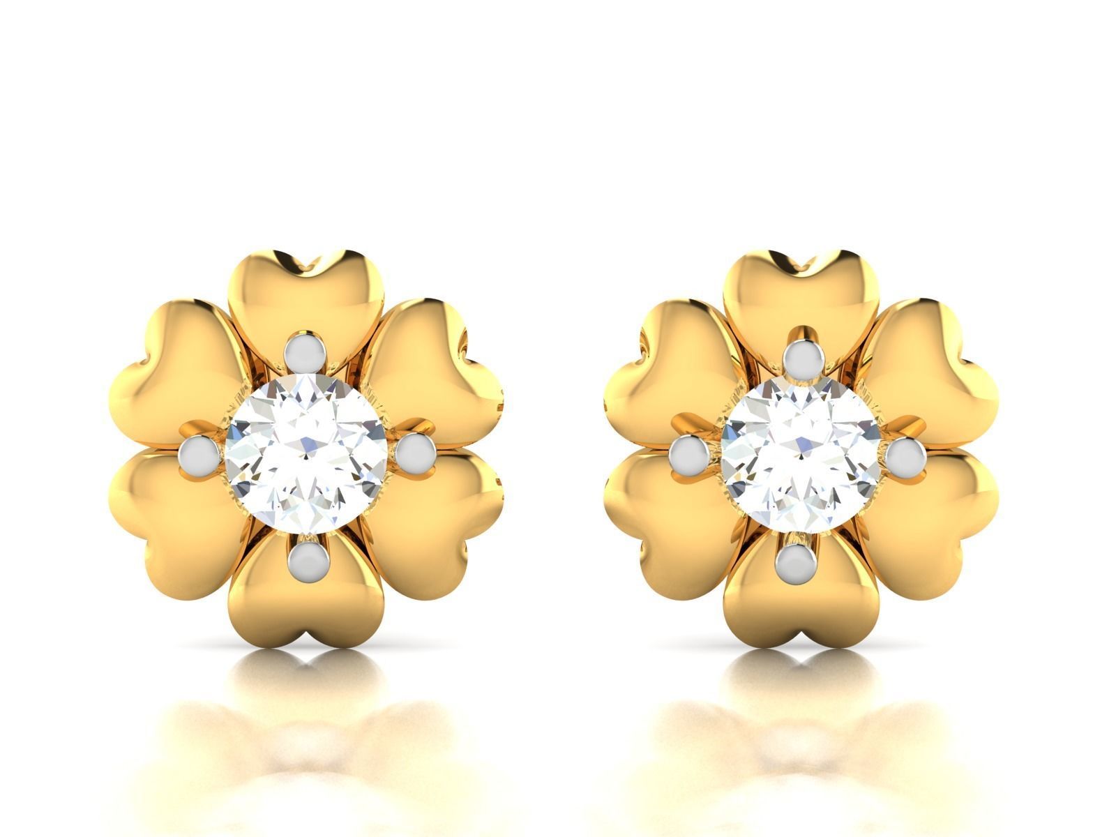 Women Heart Earring 3dm STL OBJ FBX Render Details 3D print model_1