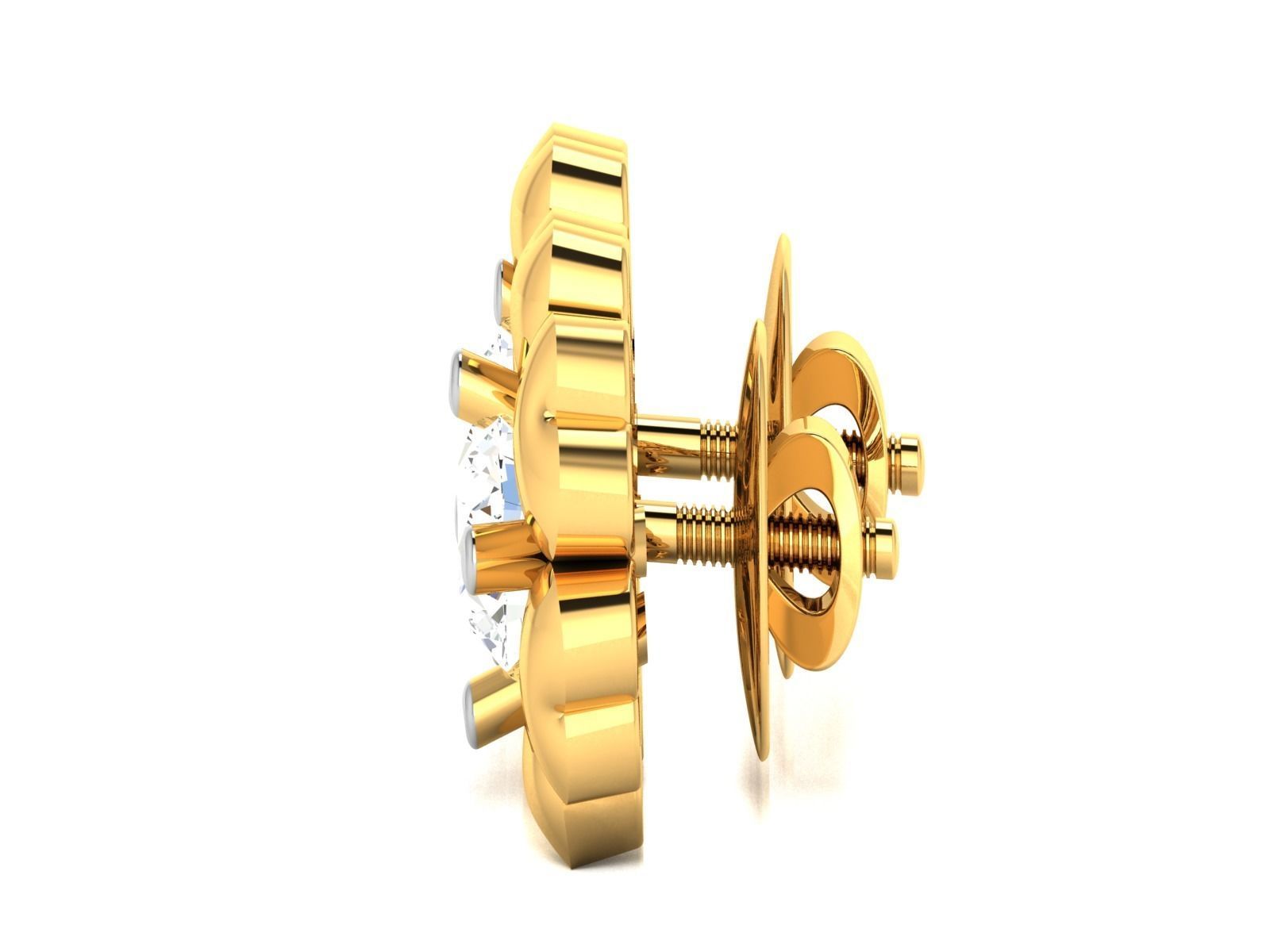 Women Heart Earring 3dm STL OBJ FBX Render Details 3D print model_5