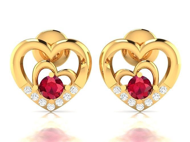 Women Earring 3dm STL OBJ FBX Render Details 3D print model