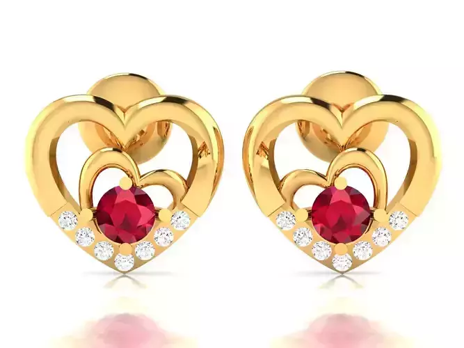 Women Earring 3dm STL OBJ FBX Render Details