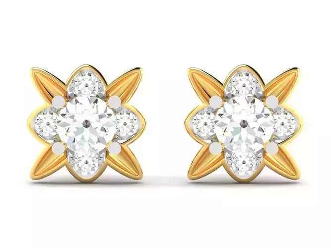 Women Earring 3dm STL OBJ FBX Render Details