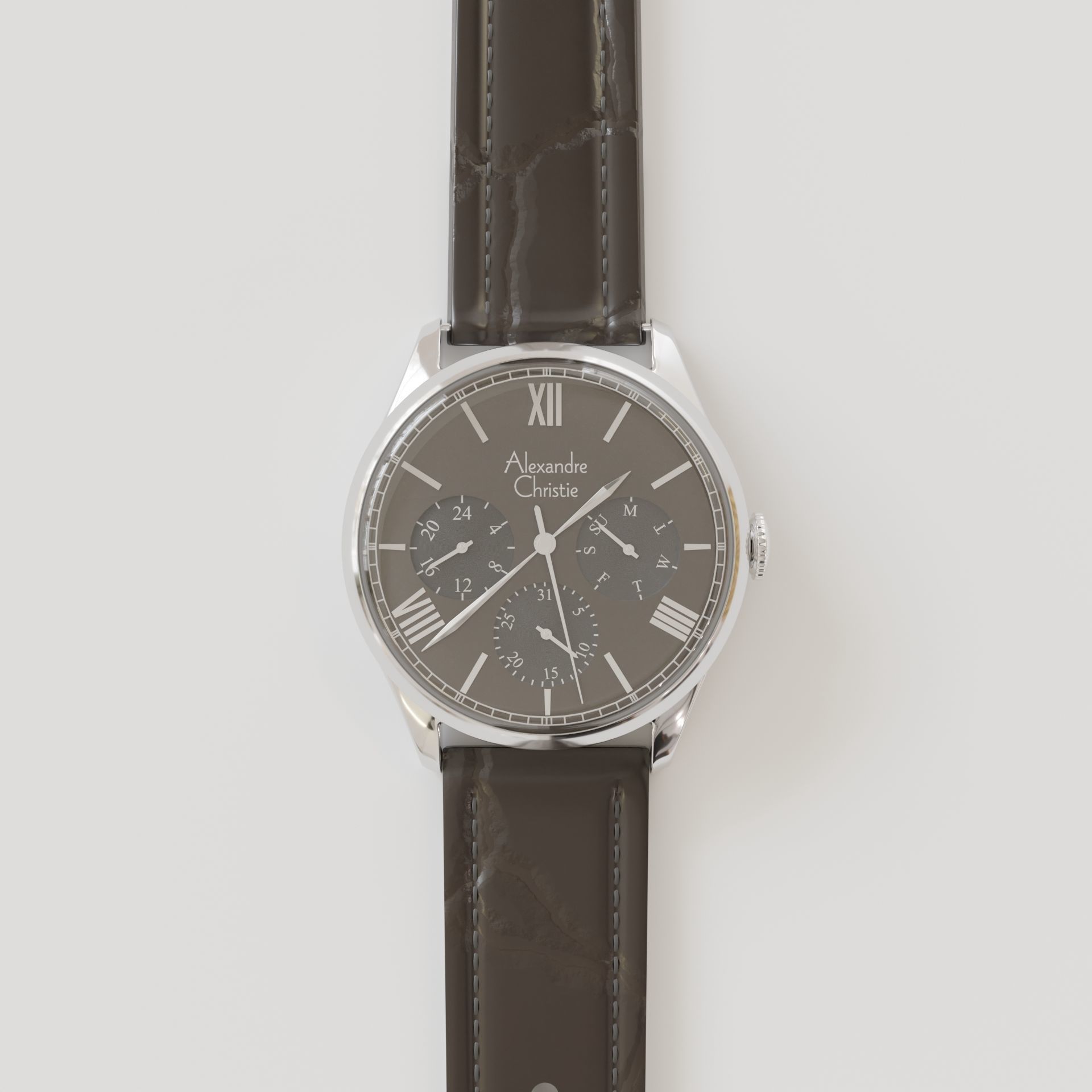 Watch 3d Model chronograph 3D model_9